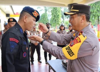 Kapolres Tebingtinggi Beri Ucapan Selamat Dirgahayu Korps Brimob Ke - 78 yon B.
