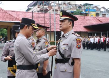 Kapolres Tebingtinggi Pimpin Sertijab  Kapolsek & Kasat.