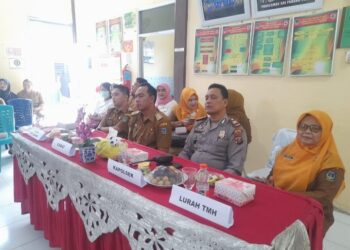 Kapolsek Rambutan Hadiri Penyambutan Tim Surveior Puskesmas Kelurahan Sri Padang.