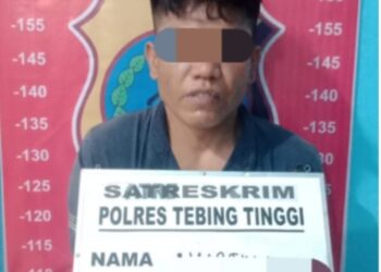 Pelaku Diamankan Polres Tebingtinggi.