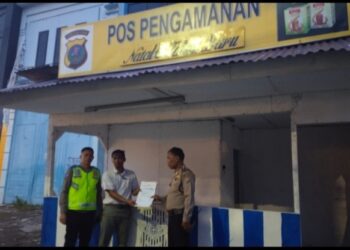Pos Pengamanan Yang Di Dirikan Polres Pematang Siantar.