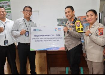 Kapolres Siantar Terima Bantuan Renovasi Klinik Dari Pinca BRI Perdagangan.
