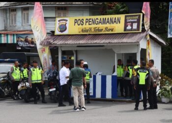 Kapolres Pematang Siantar  Cek Kesiapan Pos PAM & Pos Yan OPS Lilin Toba 2023.