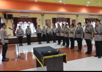 Kapolres Pematang Siantar Pimpin Sertijab Kabag Sdm, Kasat Lantas, Kapolsek Siantar Marihat & Kasiwas.