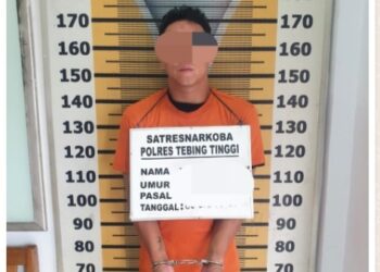 Pelaku Diamankan Polres Tebingtinggi.