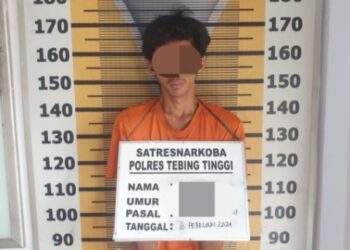 Pelaku Diamankan Polres Tebingtinggi.