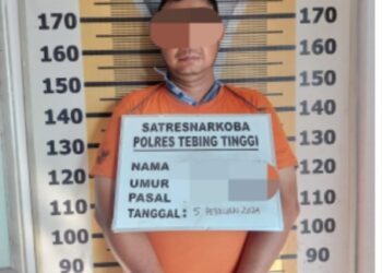 Pelaku Diamankan Polres Tebingtinggi.