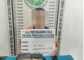 Polres Pematangsiantar Ringkus Bandar Sabu Dari Panombeian Panei 41 paket Sabu ditemukan.