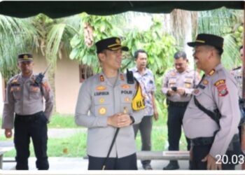 Kapolres Tebingtinggi  AKBP. Andreas Luhut Jaya Tampubolon SIK.M.K.P. Cek  Kesiapan TPS.