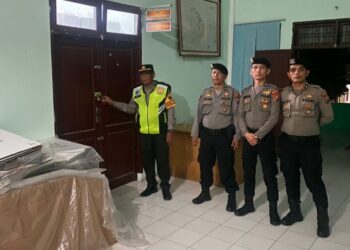 Polres Tebingtinggi Lakukam Patroli Pasca Penyerahan Kotak Suara.