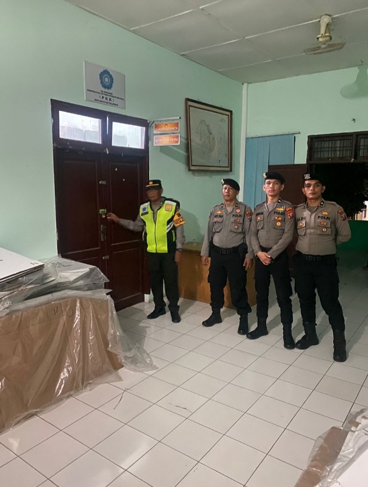 Polres Tebingtinggi Lakukam Patroli Pasca Penyerahan Kotak Suara.