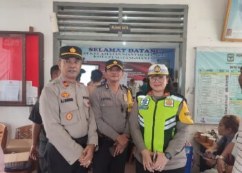 Suasana Pengamanan di Kantor Kecamatan Siantar Selatan.