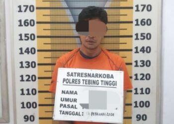 Pelaku Diamankan Polres Tebingtinggi.
