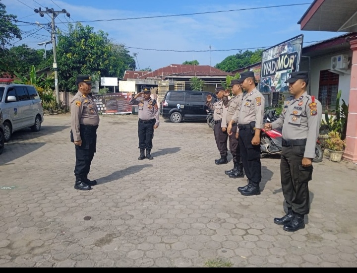 Polres Tebingtinggi Masih Siaga Rekapitulasi Penghitungan Suara di Kecamatan Padang Hilir.