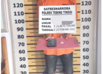 Pelaku Diamankan Polres Tebingtinggi.