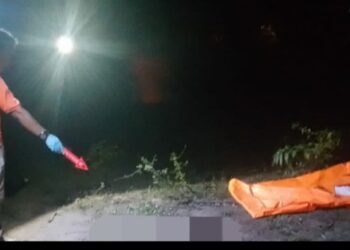 Satu Unit Mobil Xenia  BK.1868 TU  Terbaķar  & Satu Orang Meninggal Dunia Serta Satu Luka  Berat Tampa Identitas di  Bawa Petugas Ke RS Bhayangkara.