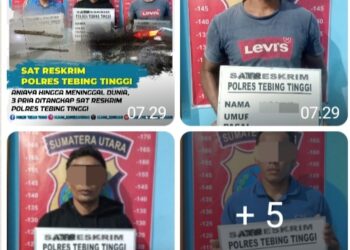Pelaku Diamankan Polres Tebingtinggi.