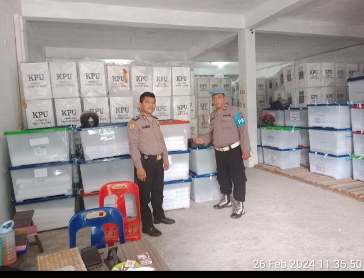 Samapta Pematangsiantar Maksimalkan Patroli Ke Kantor & Gudang KPU.