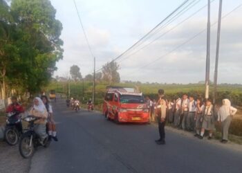Polsek Sidamanik Gelar Strong Point, Dorong Pemilu Damai 2024 Dengan Pemantapan Kesatuan.