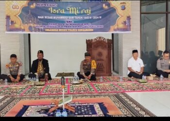 Polres Simalungun Gelar Peringatan Isra Mi'raj Nabi Muhammad SAW, Penguatan Moral Pelaksanaan Pemilu Damai.