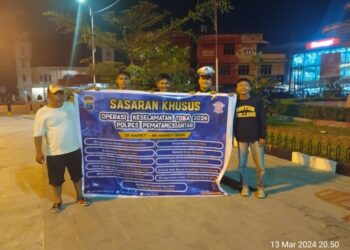 Satlantas Polres Pematangsiantar Sosialisasikan Ops Keselamatan Toba 2024.