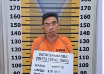 Pelaku diamankan Polres Tebingtinggi.