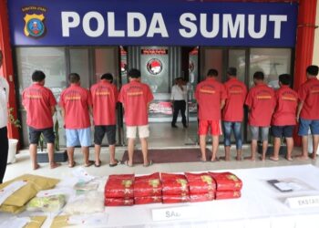 Polda Sumut Tuntut Mati 22 Pengedar Narkba & Sita Barang Bukti 1.3 Ton.