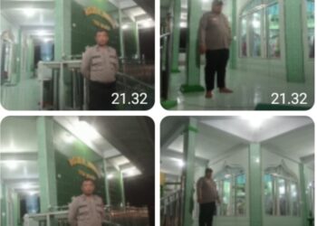 Polsek Balata Patroli Keamanan Selama Sholat Tarawih di Mesjid Al-Mujahidin Balata Berlangsung Lancar.