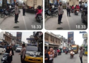 Polsek Perdagangan Amankan Pasar Tumpah Jelang Berbuka Puasa, Pastikan Situasi Aman & Kondusif.