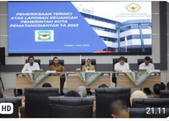Wali Kota Pematangsiantar dr Susanti Dewayani SpA Entry Meeting Bersama Kepala BPK Perwakilan Provinsi Sumut Eydu Oktain Panjaitan SE MM Ak CA CSFA.