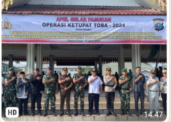 PJ Walikota Tebingtinggi Hadiri Apel Gelar Pasukan Operasi Ketupat Toba 2024.