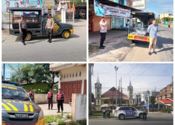 Antisipasi Gangguan Kamtibmas Proses Pelantikan Presiden dan Wakil Presiden 2024, Polres Pematangsiantar Laksanakan Patroli.