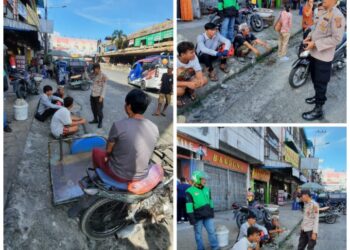 Sat Binmas Polres Pematangsiantar Cooling System Sambangi Masyarakat di Pasar Horas.