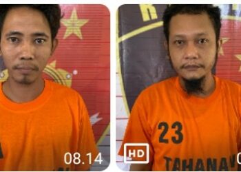 Tampang Dua Pelaku Curas Yang Berhasil Ditangkap Polres Simalungun.