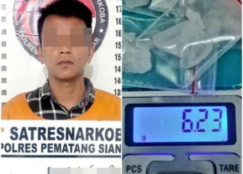 Polres Pematangsiantar Ringkus Residivis Pemilik Sabu 6,23 Gram.