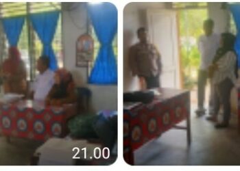 Bhabinkamtibmas Polsek Perdagangan Gelar Patroli Dialogis di SD Talun Madear, Sampaikan Pesan Kamtibmas & Tanggapi Keluhan Guru.