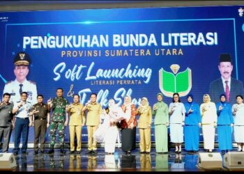 Pj. Ketua TP PKK Langkat Ny. Uke Retno Faisal Hasrimy Siap Tingkatkan Literasi Anak di Kabupaten Langkat.