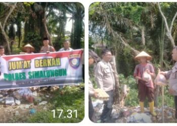 Polsek Tanah Jawa Gelar Kegiatan Jumat Berkah, Bagikan Sembako & Ajak Warga Jaga Kondusivitas Menjelang Pilkada 2024.