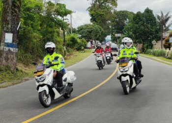 Polres Simalungun Amankan Balap Sepeda PON XXI di Wilayah Hukum Simalungun.