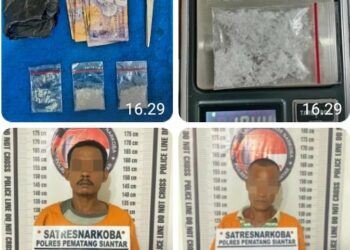 Dua Pria Asal Simalungun Bawa Sabu 10,44 Gram di Jalan Melati, Diamanakan Polres Pematangsiantar.