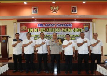 Kapolres Pematangsiantar Sambut Kunker Tim Dit Resnarkoba Polda Sumut.