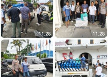 Pastikan Logistik KPU Aman, Polres Pematangsiantar Lakukan Pengamanan.