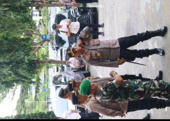 Pengamanan Pengundian Nomor Urut Paslon Di Pilkada Kota Pematangsiantar 2024, Polres Pematangsiantar Bersama TNI Bersinergi.