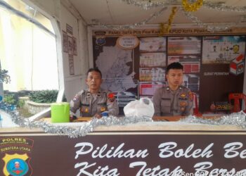 Amankan Tahapan Pilkada 2024, Polres Pematangsiantar Intensifkan Pengamanan di Kantor KPU.