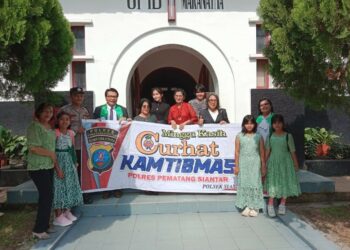 Lewat Minggu Kasih, Polres Pematangsiantar Laksanakan Cooling System & Sampaikan Pesan Kamtibmas.