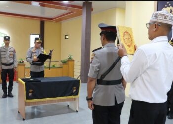 Kapolres Pematangsiantar Pimpin Penyerahan Jabatan Kapolsek Siantar Martoba.