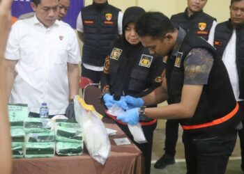Polres Langkat Musnahkan Barang Bukti Sabu Seberat 21.426,58 Gram Sabu.