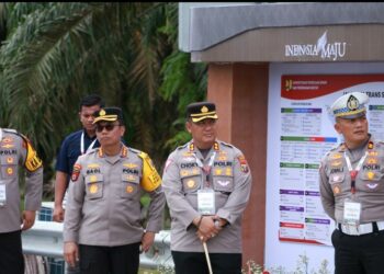 Kapolres Simalungun Hadiri Kunjungan Presiden Joko Widodo Dalam Peresmian Pintu Tol Ruas Indrapura-Kisaran.
