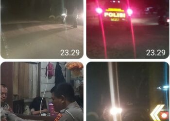 Patroli Blue Light Polsek Tanah Jawa Amankan Jalanan Jelang Pelantikan Presiden.