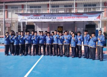 Pegawai Lapas Narkotika Kelas IIA Pematangsiantar Laksanakan Upacara Peringatan Hari Sumpah Pemuda Ke - 96 Tahun.